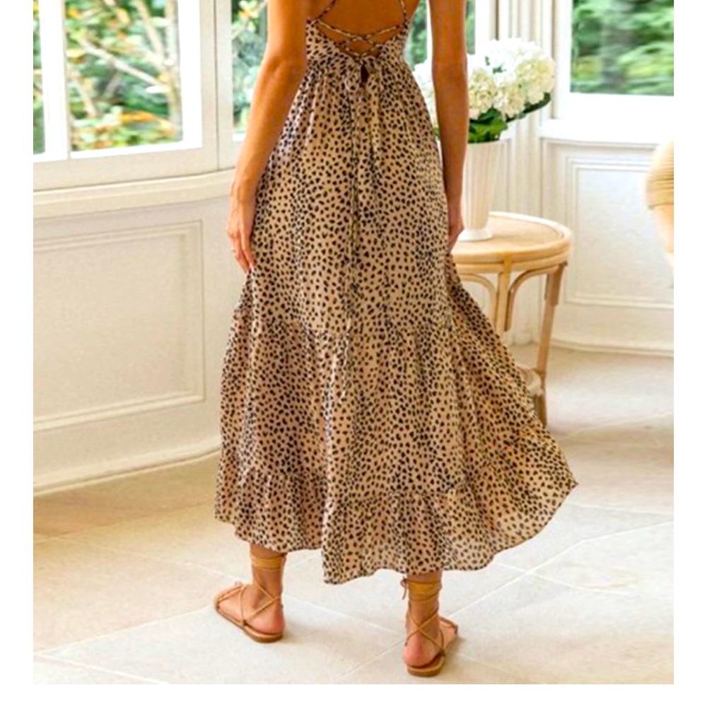 cheetah spot maxi dress